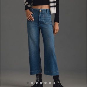 Anthropologie - The Colette Denim Cropped Wide Leg Jean
